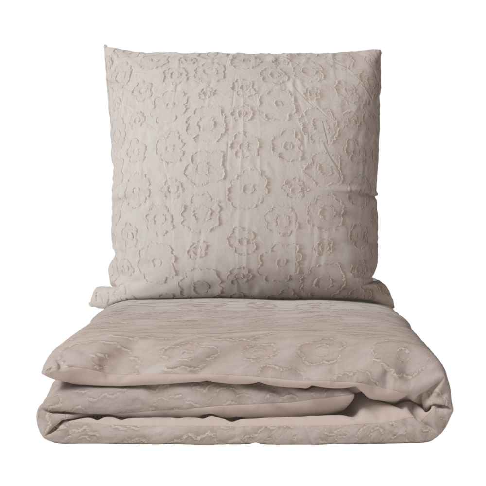 Jacquard sängkläder „Beige Floro“. Sängkläder med växtmotiv, 200x200 cm, 200x220 cm Jacquard sängkläder „Beige Floro“. Sängkläder med växtmotiv, 200x200 cm, 200x220 cm