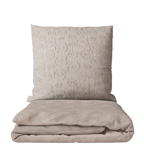 Jacquard sängkläder „Beige Floro“. Påslakanset 200x220