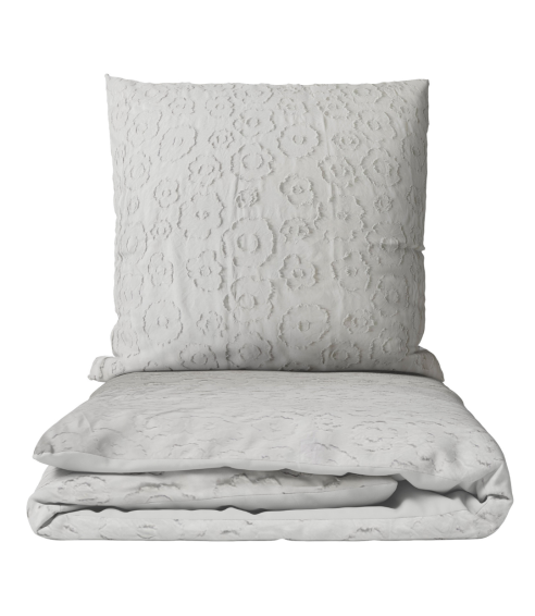 Jacquard sängkläder „Grey Floro“. Påslakanset 200x200