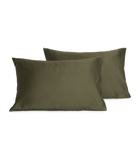 Örngott "Moss green" premium satin, 2 st.