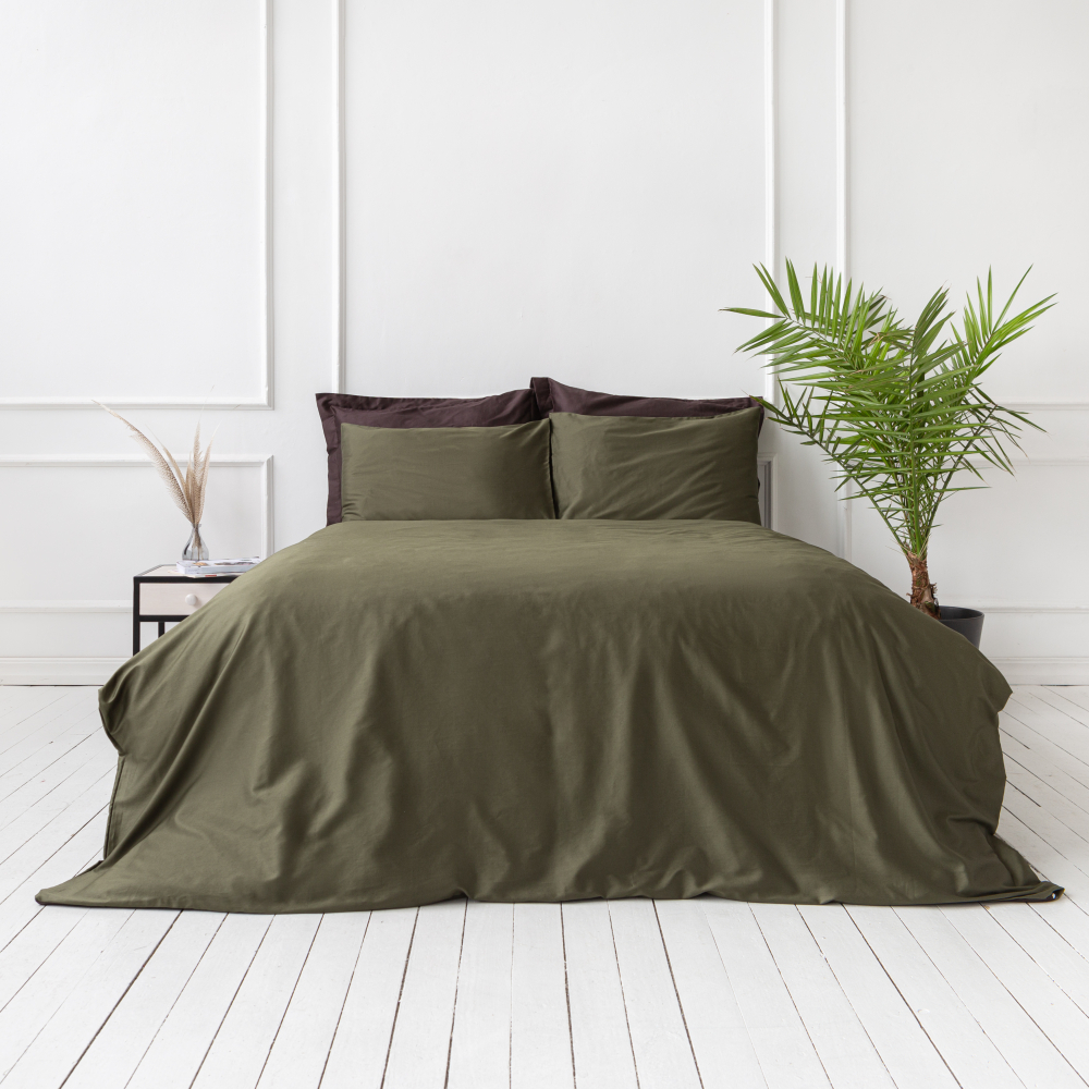 Örngott "Moss green" premium satin, 2 st. Örngott "Moss green" premium satin, 2 st.