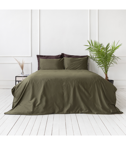 Örngott "Moss green" premium satin, 2 st.