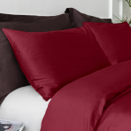 Premium satin påslakanset „Maroon“. Enfärgade sängkläder, 140x200 cm, 200x200 cm, 200x220 cm, 240x220 cm Premium satin påslakanset „Maroon“. Enfärgade sängkläder, 140x200 cm, 200x200 cm, 200x220 cm, 240x220 cm