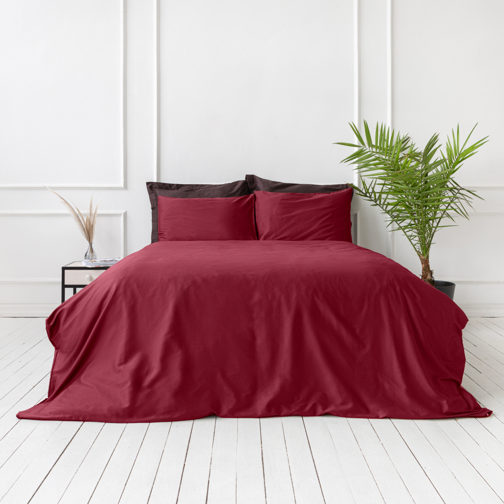 Premium satin påslakanset „Maroon“. Enfärgade sängkläder, 140x200 cm, 200x200 cm, 200x220 cm, 240x220 cm Premium satin påslakanset „Maroon“. Enfärgade sängkläder, 140x200 cm, 200x200 cm, 200x220 cm, 240x220 cm