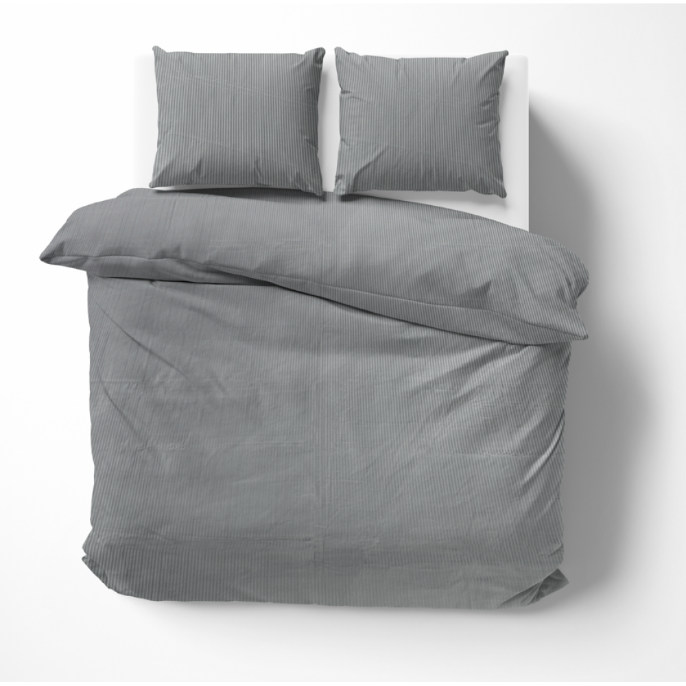 Satin påslakanset „Grey stripe 3 mm“. Satin påslakan, 200x220 cm Satin påslakanset „Grey stripe 3 mm“. Satin påslakan, 200x220 cm