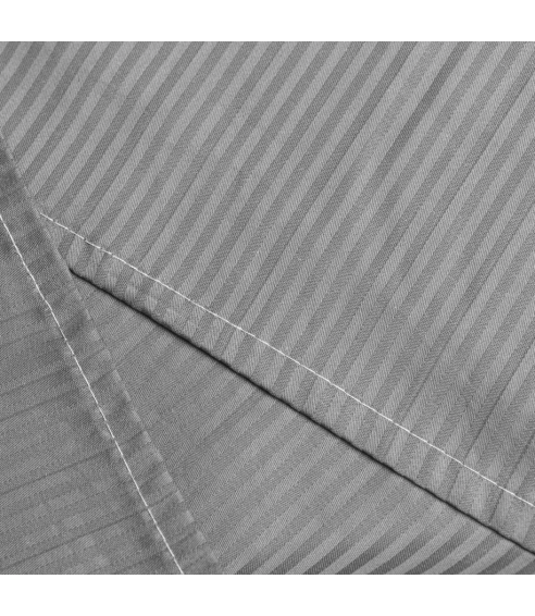 Satin påslakanset „Grey stripe 3 mm“. Satin påslakan