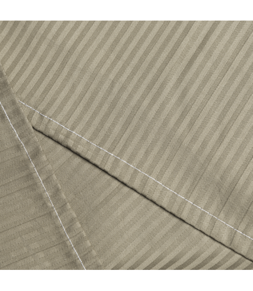 Premium satin påslakanset „Brown stripe 3 mm“. Satin påslakan