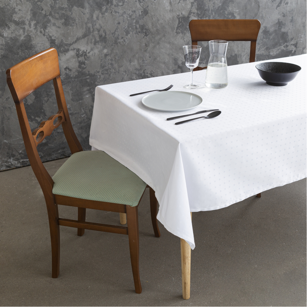 Duk „White square“. Bomullsdukar, 140x240cm, 140x300 cm Duk „White square“. Bomullsdukar, 140x240cm, 140x300 cm