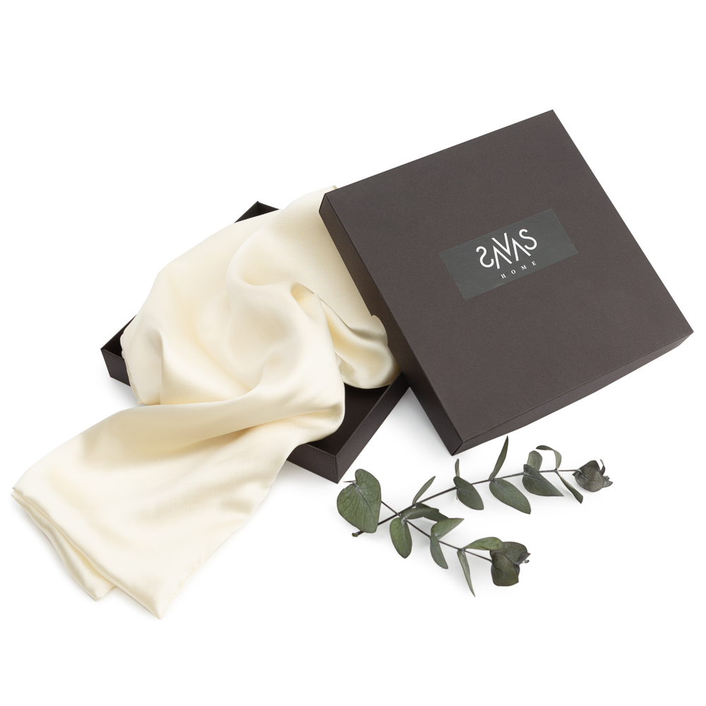 Sidenörngott „Vanilla Silk“. Örngott 50×70