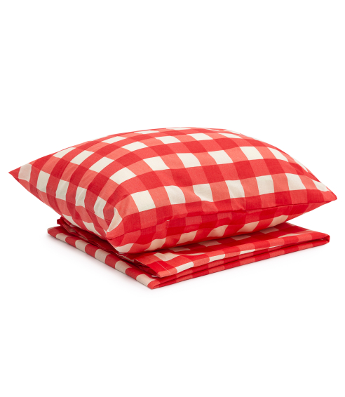 Patalynė kūdikiams „Red grid”. Babysängkläder