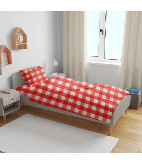 Patalynė kūdikiams „Red grid”. Babysängkläder