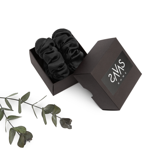 Silkhårsnoddar „Onyx“. Hårsnoddar