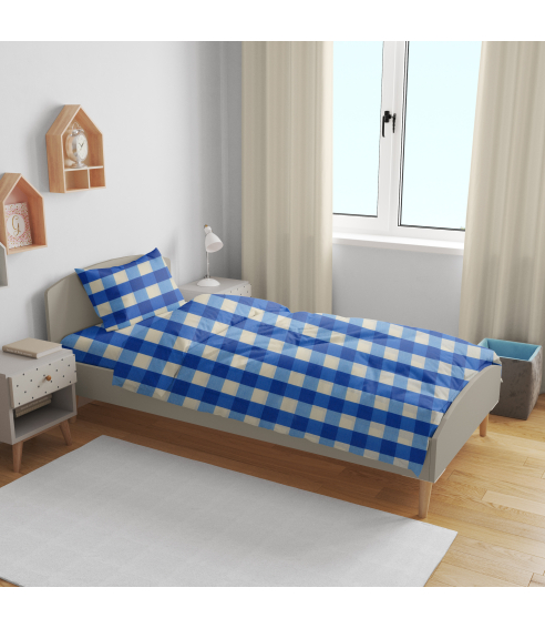 Patalynė kūdikiams „Blue grid”. Babysängkläder
