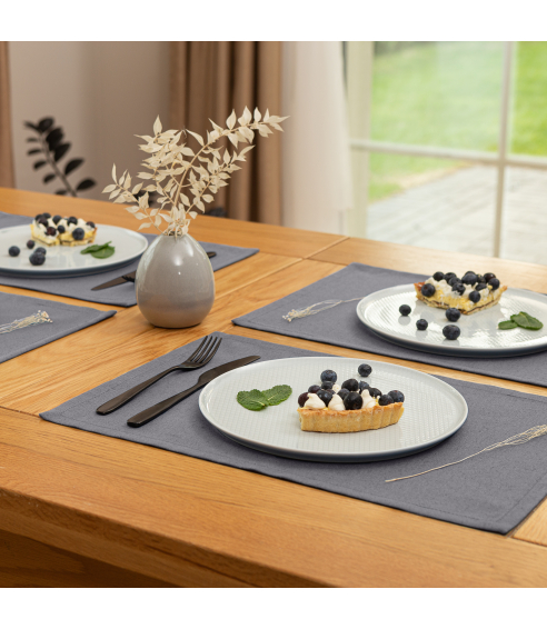 Bordsunderlägg „Linen grey“ 4 st.. Linnedukar