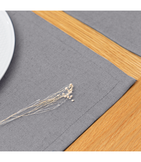 Bordsunderlägg „Linen grey“ 4 st.. Linnedukar