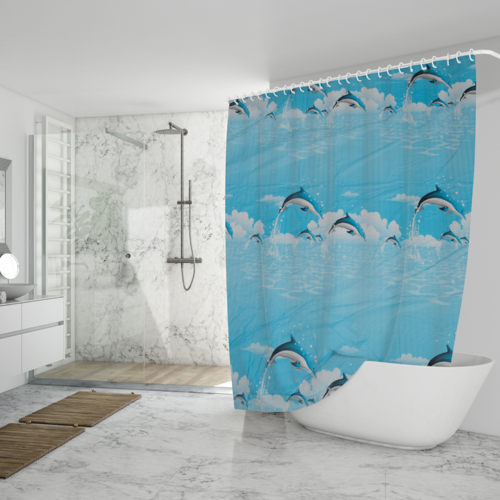 Duschdraperi „Dolphin“, 180x180 cm Duschdraperi „Dolphin“, 180x180 cm
