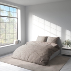 Jacquard sängkläder „Beige Floro“. Sängkläder med växtmotiv, 200x200 cm, 200x220 cm Jacquard sängkläder „Beige Floro“. Sängkläder med växtmotiv, 200x200 cm, 200x220 cm