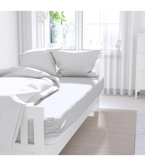 Lakan „Pure white“. Lakan utan resår
