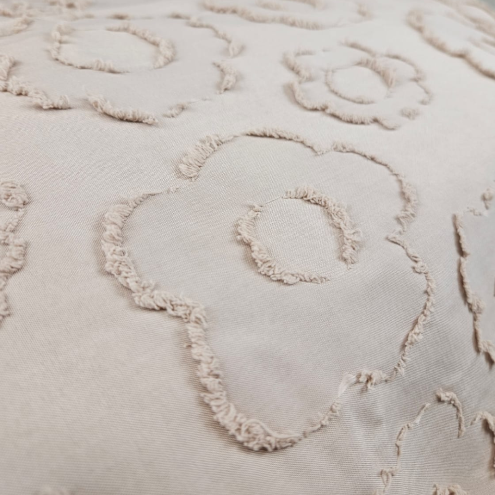 Jacquard sängkläder „Beige Floro“. Sängkläder med växtmotiv, 200x200 cm, 200x220 cm Jacquard sängkläder „Beige Floro“. Sängkläder med växtmotiv, 200x200 cm, 200x220 cm