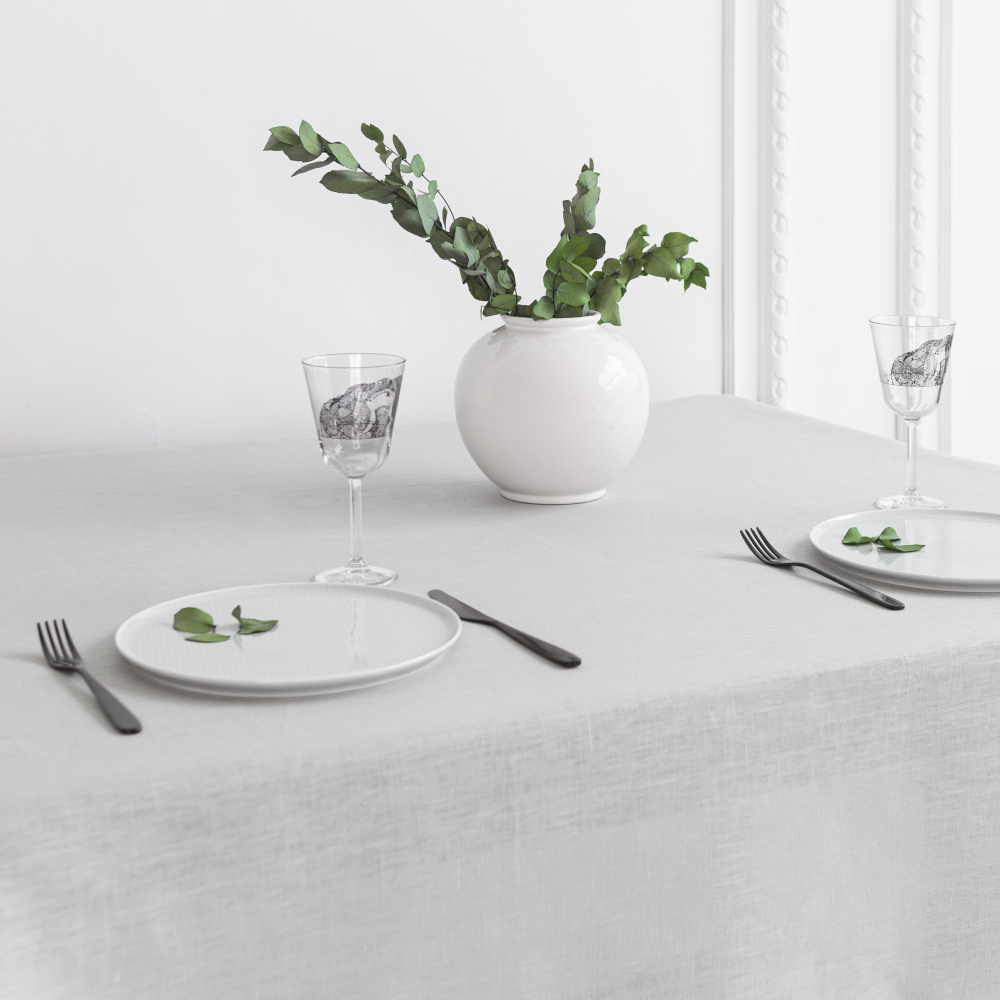 Bordsduk „Linen grey“. Linnedukar, 140x140 cm, 140x300 cm Bordsduk „Linen grey“. Linnedukar, 140x140 cm, 140x300 cm