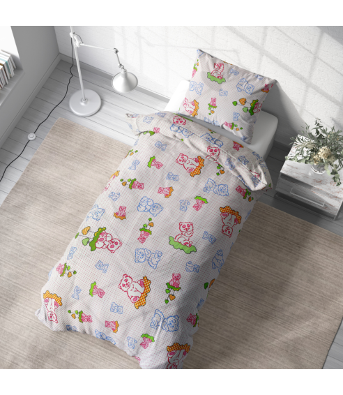 Vaikiškas patalynės komplektas „Rose bears”. Sängkläder barn