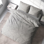 Jacquard sängkläder „Grey Floro“. Sängkläder med växtmotiv, 200x200 cm, 200x220 cm Jacquard sängkläder „Grey Floro“. Sängkläder med växtmotiv, 200x200 cm, 200x220 cm