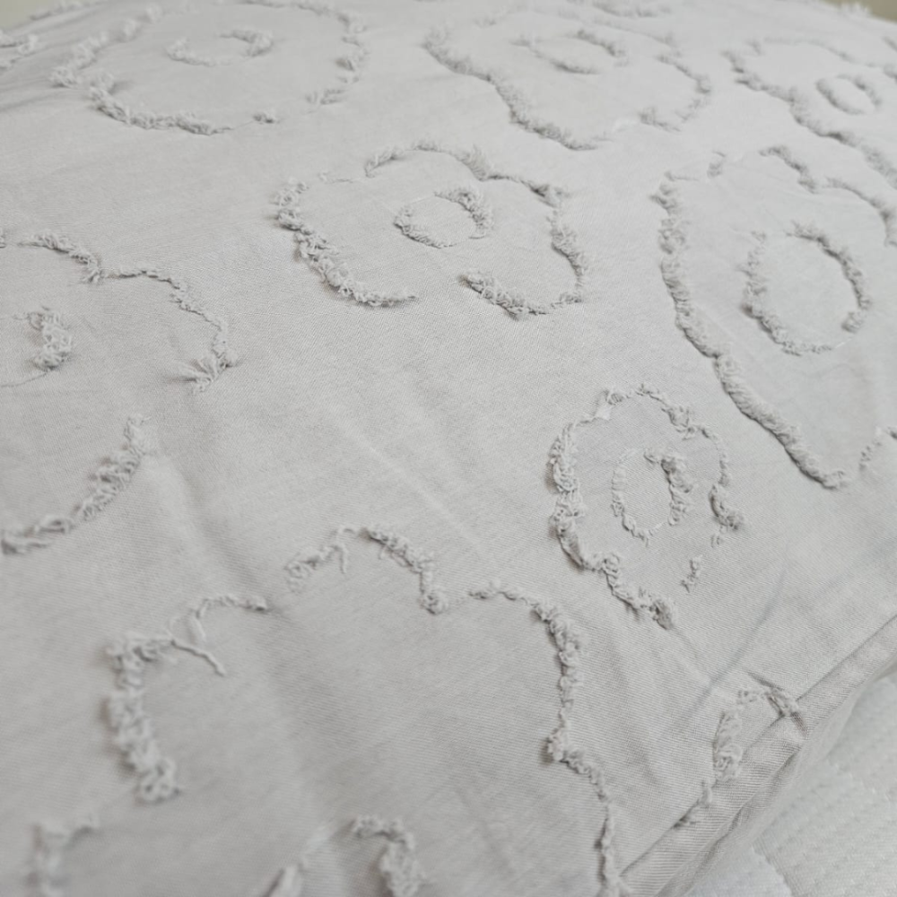 Jacquard sängkläder „Grey Floro“. Sängkläder med växtmotiv, 200x200 cm, 200x220 cm Jacquard sängkläder „Grey Floro“. Sängkläder med växtmotiv, 200x200 cm, 200x220 cm