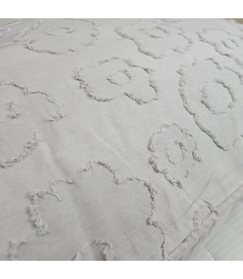 Jacquard sängkläder „Grey Floro“. Påslakanset 200x200