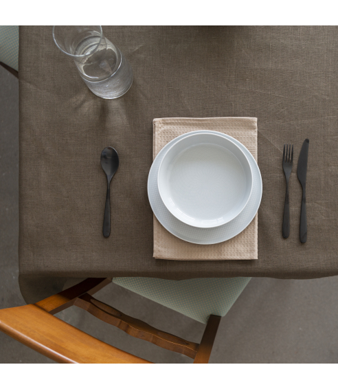 Bordsduk „Linen brown“. Linnedukar