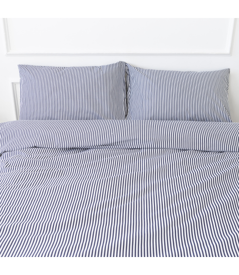 Patalynės komplektas „Blue stripes“. Bomull sängkläder