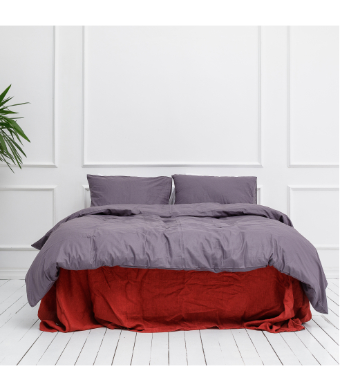 Patalynės komplektas „Classic dark purple“. Bomull sängkläder