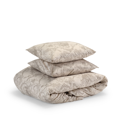 Patalynės komplektas „Toile de Jouy grey“. Bomull sängkläder