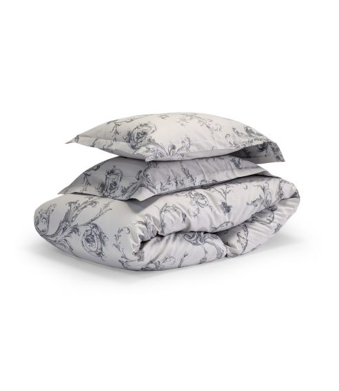 Premium satin påslakanset „Michelle grey“. Satin påslakan