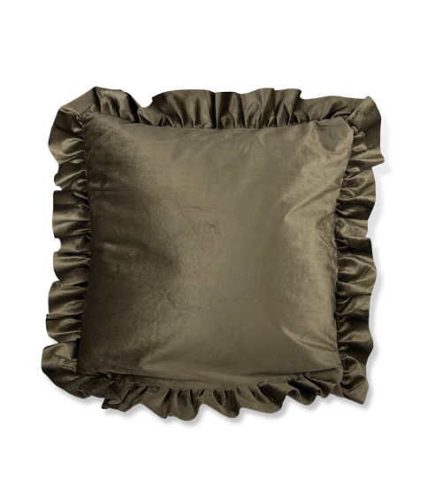 kuddfodral “Green Ruffle” 1 st. Kuddvar