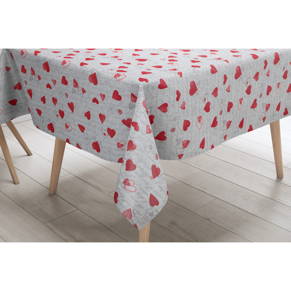 Bordsduk „Hearts“. Bomullsdukar, 140x180 cm, 140x300 cm Bordsduk „Hearts“. Bomullsdukar, 140x180 cm, 140x300 cm