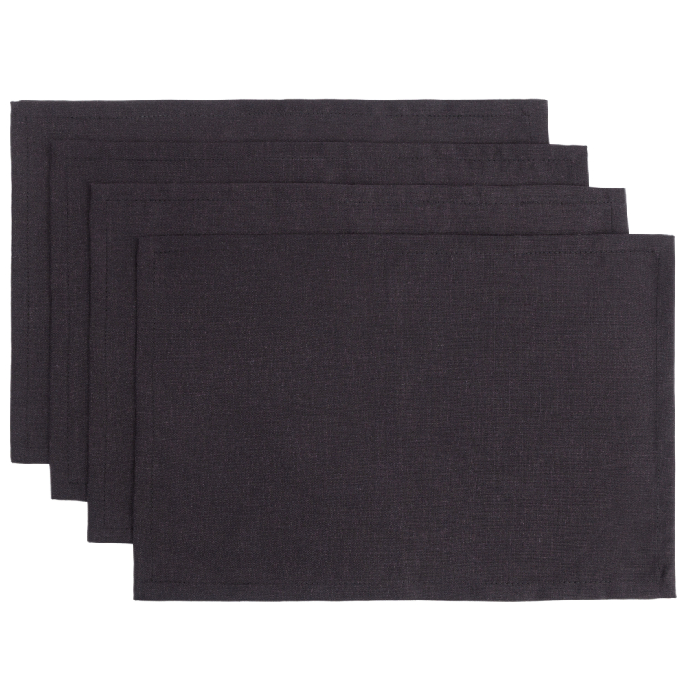 Bordsunderlägg „Linen black“ 4 st.. Linnedukar, 30x45 cm Bordsunderlägg „Linen black“ 4 st.. Linnedukar, 30x45 cm