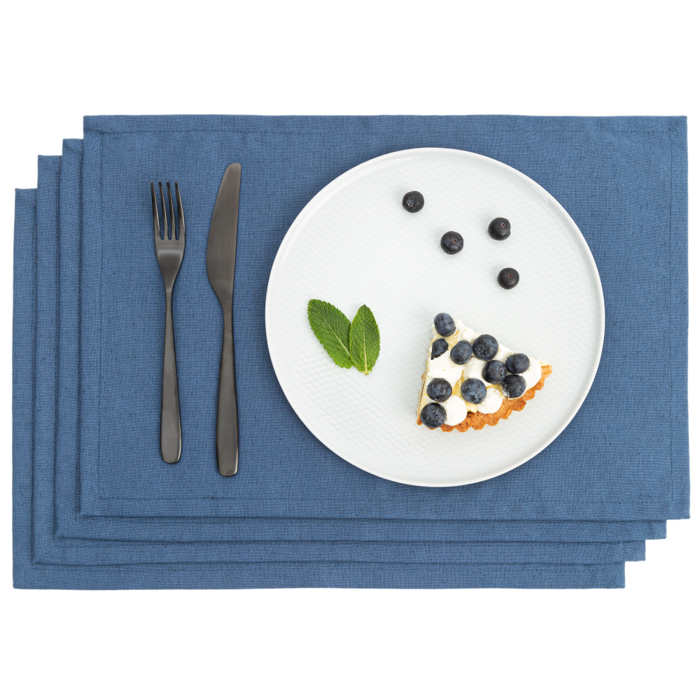 Bordsunderlägg „Linen royal blue“ 4 st.. Linnedukar, 30x45 cm Bordsunderlägg „Linen royal blue“ 4 st.. Linnedukar, 30x45 cm