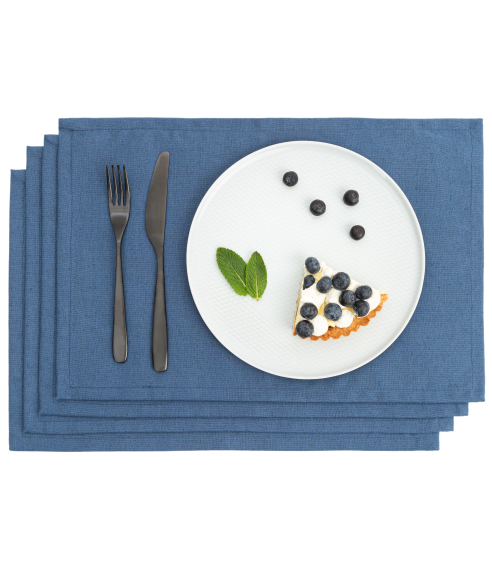 Bordsunderlägg „Linen royal blue“ 4 st.. Linnedukar