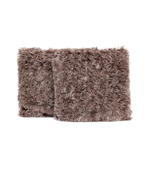 Kuddfodral „Brown fluffy". Örngott 40x40