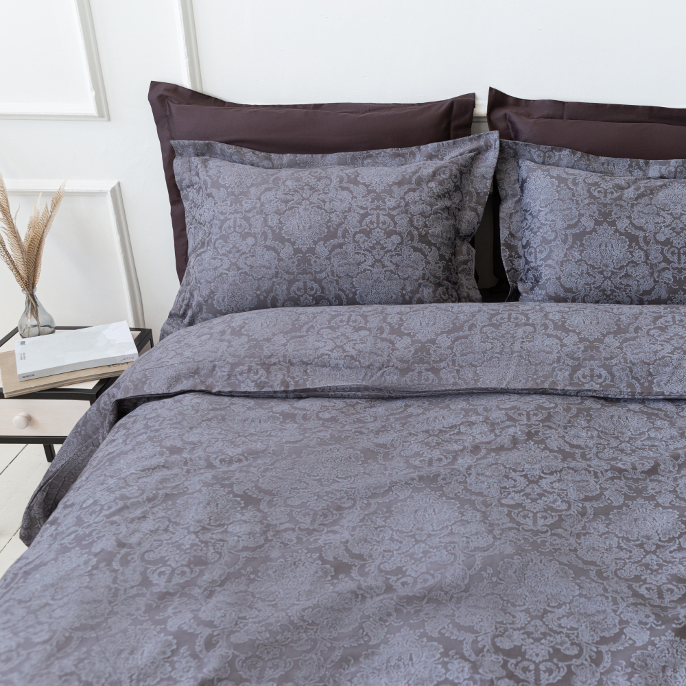 Premium satin påslakanset „Cacao light“. Mönstrade sängkläder, 140x200 cm, 200x200 cm, 200x220 cm Premium satin påslakanset „Cacao light“. Mönstrade sängkläder, 140x200 cm, 200x200 cm, 200x220 cm