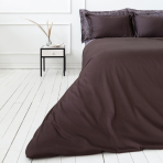 Premium satin påslakanset „Chocolate“. Enfärgade sängkläder, 140x200 cm, 200x200 cm, 200x220 cm Premium satin påslakanset „Chocolate“. Enfärgade sängkläder, 140x200 cm, 200x200 cm, 200x220 cm