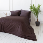 Premium satin påslakanset „Chocolate“. Enfärgade sängkläder, 140x200 cm, 200x200 cm, 200x220 cm Premium satin påslakanset „Chocolate“. Enfärgade sängkläder, 140x200 cm, 200x200 cm, 200x220 cm