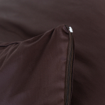 Premium satin påslakanset „Chocolate“. Enfärgade sängkläder, 140x200 cm, 200x200 cm, 200x220 cm Premium satin påslakanset „Chocolate“. Enfärgade sängkläder, 140x200 cm, 200x200 cm, 200x220 cm