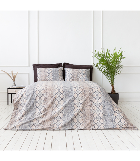 Patalynės komplektas „Snakeskin“. Bomull sängkläder
