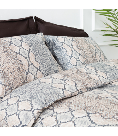 Patalynės komplektas „Snakeskin“. Bomull sängkläder