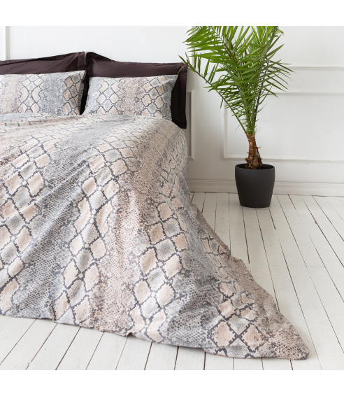 Patalynės komplektas „Snakeskin“. Bomull sängkläder