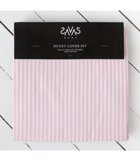 Patalynės komplektas „Rose stripes“. Bomull sängkläder