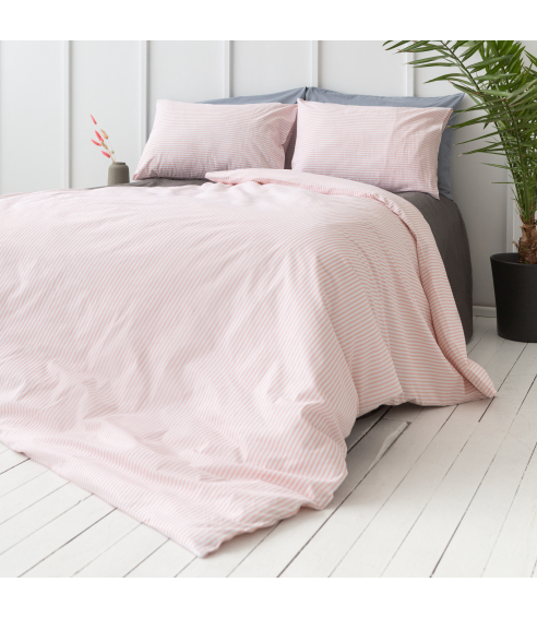 Patalynės komplektas „Rose stripes“. Bomull sängkläder