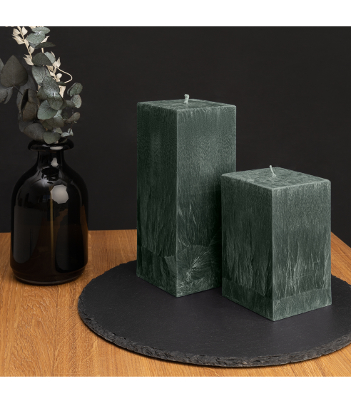 Handgjort ljus „Emerald“ 1 st.. Ljus