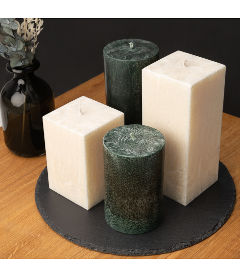 Handgjort ljus „Emerald“ 1 st.. Ljus